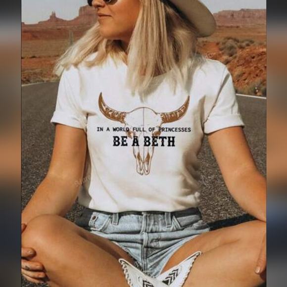 NWOT Western Style "Be a Beth" Graphic Tee - Picture 2 of 5